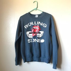 Rolling Stones weed crewneck
